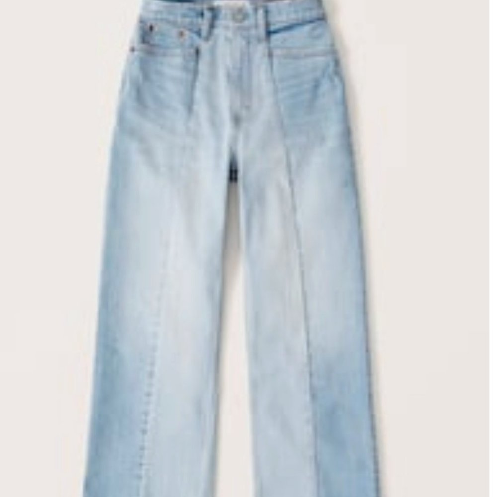 Abercrombie Ultra High Rise Crop Wide Leg Jeans